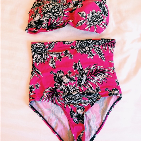 Swimsuits For All Other - swim for all bright pink floral bikini Swimsuits For All Other - swim for all bright pink floral bikini